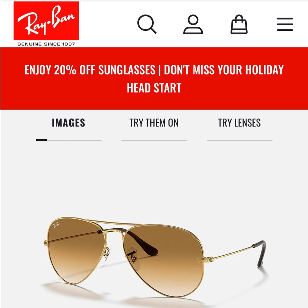 Rayban 3025 gold aviator with brown gradient lens. Gently used condition.